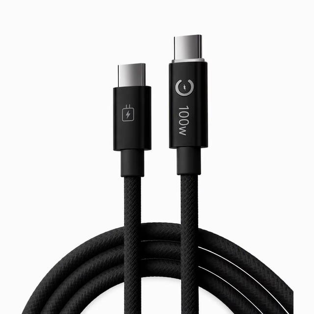 100W Auto Power-Off 3A Fast Charging USB-C PD Nylon Braided Cable Pure Copper Conductor Camera Phone Laptop Printer Scanner IOS