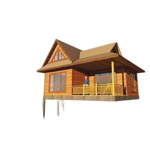 Casa de Verano Moderna de Madera con Techo de Paja, Ecológica, Cabaña para Campamento, Diseño con Vista Elevada al Bosque - Product Image 5