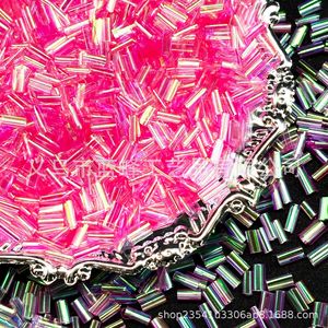 Vendita calda di perle di vetro fatto a mano fai da te accessori per gioielli colorato tubo e cristallo di perle di riso in vetro - Product Image 2