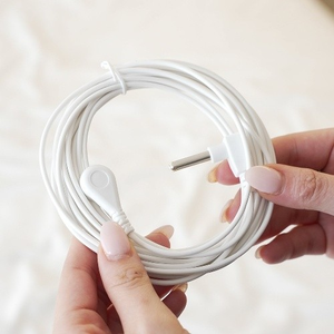 Câbles de mise à la terre <span class=keywords><strong>pour</strong></span> le dropshipping, cordon conducteur de 15 pieds, cordon de mise à la terre blanc certifié OEKO - Product Image 4