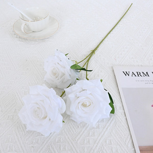 Fausses fleurs artificielles faites à la main à 3 têtes de <span class=keywords><strong>diamant</strong></span> impérial rose pour la maison salon chambre décoration pour salle de mariage - Product Image 6