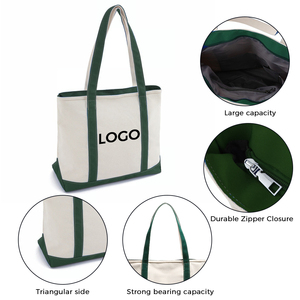 Borsa Tote in Tela Resistente su Misura con Manici a Contrasto e Logo Personalizzato per Regali Aziendali di Lusso - Product Image 2