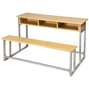Günstiger Preis MDF Holz Grundschule <span class=keywords><strong>3</strong></span>-Sitzer <span class=keywords><strong>Student</strong></span> Schreibtisch Bank - Product Image 1
