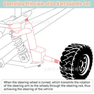 Rotule de direction de kart 156 mm, pièce de suspension avant pour kart enfant tout-terrain et kart de plage, réparation et remplacement - Product Image 3
