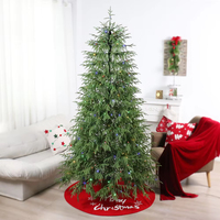 SHUANGYUAN Grand sapin de Noël de haute qualité, artificiel, fait main, en PET avec lumières LED et base de support, Yiwu PE Arvore De Natal