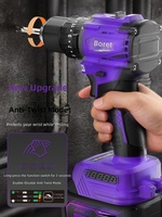 Perceuse à percussion sans fil Boert Smart Brushless 70 Nm, rechargeable, compatible avec batterie, vitesse variable, métal, OEM