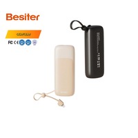 Besiter Nouveau produit tendance Powerbank avec câbles Banque de batterie 10000 MAh Meilleures ventes Mini Power Banks