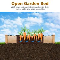 Bac à légumes surélevé en bois, divisable, écologique, imperméable, pour extérieur, jardin, pelouse
