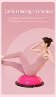 Équipement d'exercice à domicile, ballon d'équilibre Pilates, entraîneur de fitness, demi-ballon de yoga, ballon d'exercice de gym avec pompe