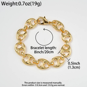 personnalisé luxury fashion bangles hollow double oval interlocking <b>copper</b> <b>bracelets</b> forunisex - Product Image 6