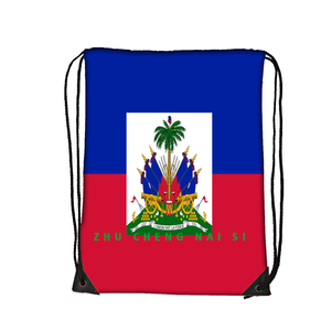 Sac <span class=keywords><strong>de</strong></span> sport à cordon avec drapeau des îles Turcs et Caïcos, sac <span class=keywords><strong>de</strong></span> sport léger en polyester, sac <span class=keywords><strong>de</strong></span> sport portable pour voyage et camping - Product Image 3