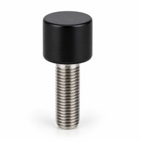 Pernos Amortiguadores Anticolisión de Acero Inoxidable con Recubrimiento de PU Negro, Resistentes al Desgaste, Modelo AAB M3-M16