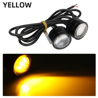 2PCS 12V Rétroviseur de moto avec lumière stroboscopique, mode flash, montage sur rétroviseur, DRL, feu arrière