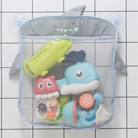 Nouveau sac en filet pour salle de bain avec ventouses, pour jouets de bain, panier pour enfants, formes d'animaux de dessin animé, filet de rangement en tissu pour sable