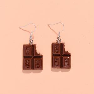 Pendientes de Gancho con Colgante de Chocolate de Resina Creativa para Mujer, Joyería de Simulación de Comida, Regalos - Product Image 2