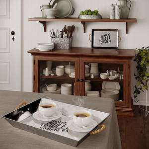 Vente chaude Galvanisé Fantaisie Plateau De Service Vente Chaude En Métal Fer À La Main Plateau De Service pour Table Basse 2024 Nouvelle Conception Bar - Product Image 6