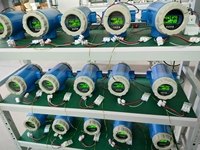 Medidor de Flujo Magnético de Fábrica con Pantalla OLED, PTFE DN20 DN100, Medidor de Flujo Electromagnético RS485, Medidores de Flujo de Agua Magnéticos