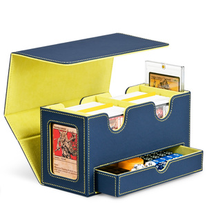 Boîte de rangement portable en cuir PU personnalisable et durable pour jeux de cartes TCG, <span class=keywords><strong>Carrom</strong></span> et jeux de table - Écologique et amusant pour toute la famille - Product Image 6