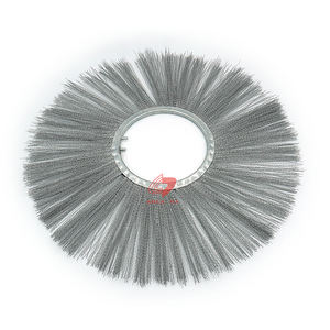 <span class=keywords><strong>Brosse</strong></span> à balai ondulée en fil d'acier plat Zhenda pour le nettoyage des routes, balai pour balayeuse, balayeuse à neige - Product Image 3