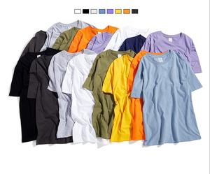 Vêtements bon marché T-shirts décontractés en coton unisexe à col rond Vente en gros de t-shirts surdimensionnés unis - Product Image 2