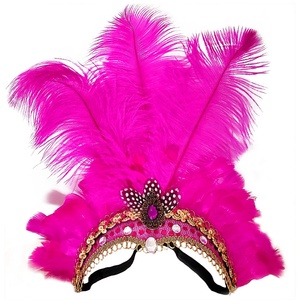 Coiffe de danse orientale en plumes pour spectacle, festival, vacances, carnaval, fête, déguisement d'Halloween - Product Image 3