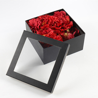 Boîte en carton carrée pour impression numérique en gros, boîtes à fleurs préservées, emballage cadeau en papier pour roses