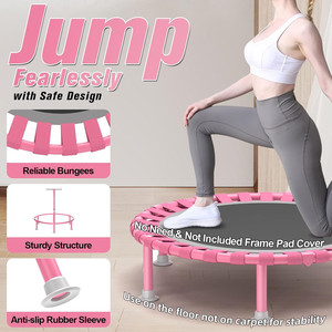 Wellshow có thể gập lại <span class=keywords><strong>Mini</strong></span> <span class=keywords><strong>Trampoline</strong></span>, 40 "rebounder <span class=keywords><strong>Trampoline</strong></span> cho người lớn với <span class=keywords><strong>t</strong></span> hình dạng có thể điều chỉnh thanh - Product Image 4