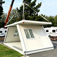 Maison préfabriquée pliable en conteneur, structure en acier, maison portable, appartement en conteneur pliable, maisons contemporaines en conteneur