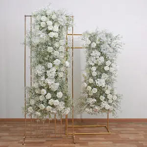 K-305 Wedding arrangement simulation flowers poinsettia row for window display wedding arch iron frame background plate de