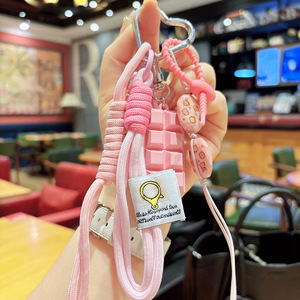 <span class=keywords><strong>Miu</strong></span> ชุดถุงช็อคโกแลตพวงกุญแจขนมปังน้ำอัลคาไลเครื่องประดับสายถักสำหรับโทรศัพท์มือถือ - Product Image 5