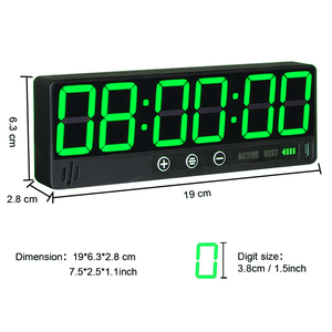 Cheetie cp50a pin Powered Nhỏ kỹ thuật số Đồng hồ bơi lập trình tập thể dục lặp lại đếm 6 chữ số dẫn đồng hồ tốc độ - Product Image 2