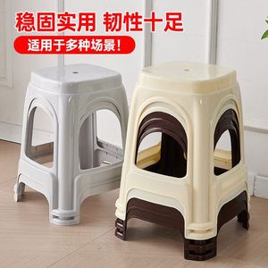 <b>Plastic</b> <b>Stools</b> Square Thickened Stable For Indoor Outdoor Use Adult Child Dining Chair - Product Image 2