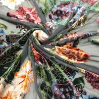 Tissu en dentelle brodée avec des pierres sur du velours de haute couture 2023, de qualité supérieure, pour robe de mariée