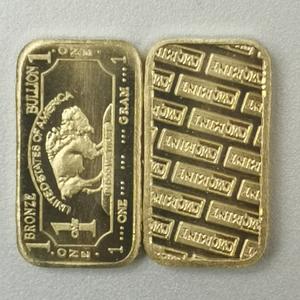 Metal meydan okuma hatıra parası koleksiyonu sanat el sanatları hediye 1 Gram bronz Buffalo Bar - Product Image 4