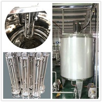 Cuve de mélange 500L, mélangeur industriel avec agitateur, acier inoxydable 3mm, mélangeur chauffant à double enveloppe, machine cosmétique, contrôle facile
