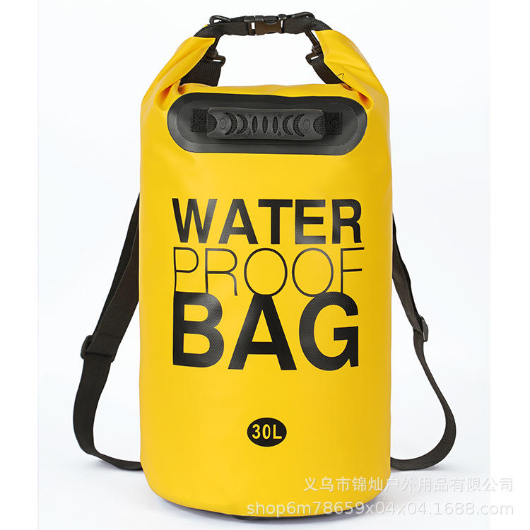 30L สีเหลืองพร้อมสายสะพายไหล่และที่จับ