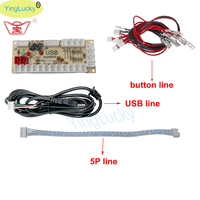 Kit de jeu d'arcade Jamma pour 2 joueurs avec encodeur USB sans délai, joystick et boutons 4/8 directions