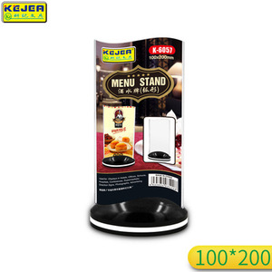 ขาตั้งโต๊ะหมุนได้360องศาที่วางเมนูอะคริลิค K-685กันน้ำทรงโค้ง - Product Image 4
