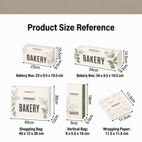 Ensemble de boîtes à donuts et desserts personnalisées, réutilisables et portables pour boulangerie, avec inserts et sacs de courses en papier – Emballage en gros