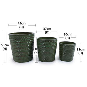 Vasi Moderni in Ceramica <span class=keywords><strong>per</strong></span> Piante da Giardino con Fori di Drenaggio, Finitura Smaltata, Design Durevole <span class=keywords><strong>per</strong></span> Uso Interno/Esterno - Product Image 6