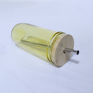 <strong>Mason</strong> <strong>Jar</strong> Glass <strong>Tumbler</strong> With Bamboo Lids and Straws for Juice Milk Tea - Product Image 6