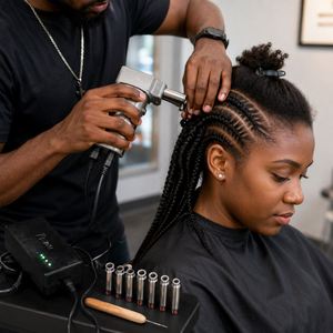 Hot Locs Machine Dreadlock Hair <b>Crochet</b> <b>Hook</b> Human Hair Tool Loc Extensions Maker Automatic Dreadlock Machine - Product Image 1