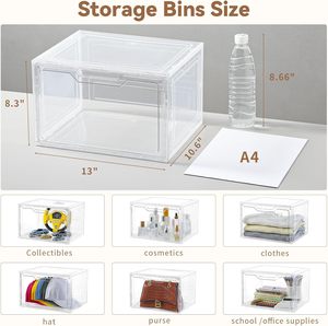 Produits très vendus 2025, boîte à chaussures en plastique, boîte de rangement pour baskets, boîte à chaussures transparente - Product Image 2