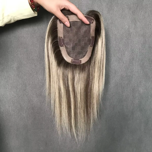 Durable 10 pouces 13x16cm femmes 100% Remy cheveux humains chinois Type de cheveux droits #8C60 couleur Sinoland haut de gamme toupet Toppers - Product Image 2