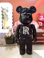 Figurine Bearbrick Punk Cartoon Officielle de 70 cm (1000%) en ABS pour Décoration Intérieure et Art, Modèle de Jouet de Designer de Mode