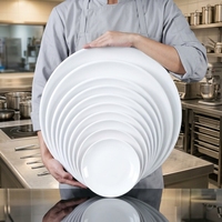 Assiettes à dîner en mélamine incassables de 10 pouces-Assiettes d'apéritif blanches en plusieurs tailles pour une utilisation intérieure et extérieure