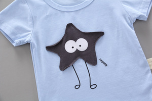 Nuevo Estilo, Ropa Infantil al por Mayor de Alta Calidad, Conjuntos de Ropa, Camisetas Lisas para Niños y Pantalones Turquesa - Product Image 4