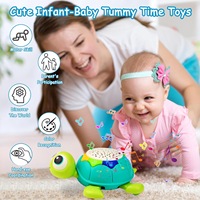 Projection chaude lampe de poche jouet tortue lumière électrique musical bébé éducatif multifonctionnel ramper tortue jouets