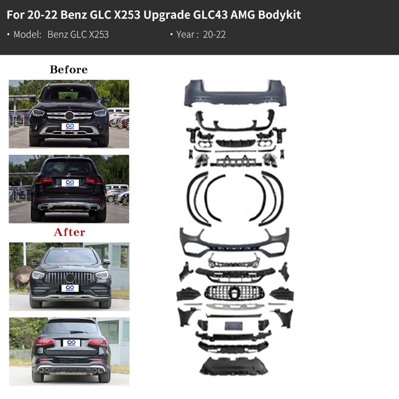 Pour GLC X253 20-22, kit carrosserie GLC43 AMG amélioré