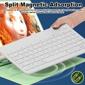 ミニ充電式人間工学に基づいた<span class=keywords><strong>Bluetooth</strong></span>キーボードとマウスklavyeマウスワイヤレスキーボードとタブレットコンピューター用マウスコンボ - Product Image 4